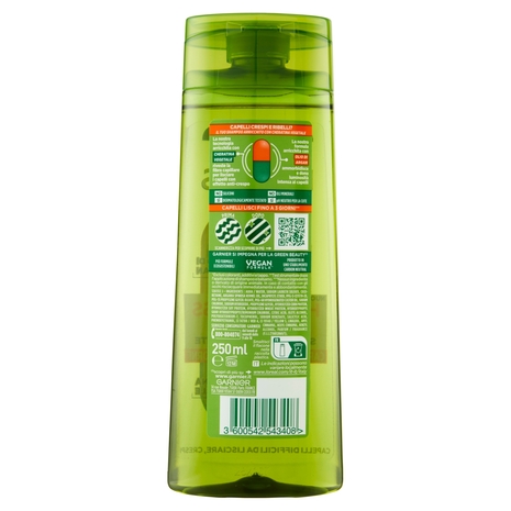 Garnier Fructis Shampoo Hydra Liss & Shine, shampoo lisciante, 250 ml
